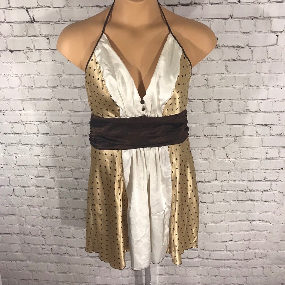 Fire Halter Vintage Mini Dress Size Large - Picture 1 of 5